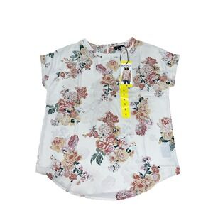 NWT Women's Ivory Blossom BUFFALO DAVID BITTON Blouse *XS*